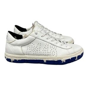 P448 Womens‎ CSL Sneakers 37, 7 White Leather Vibram Sole Tennis Trainer